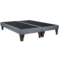 BLOCCARE - Base de Cama Queen Dividida Largo 200 cm - Patas de 19.5 cm