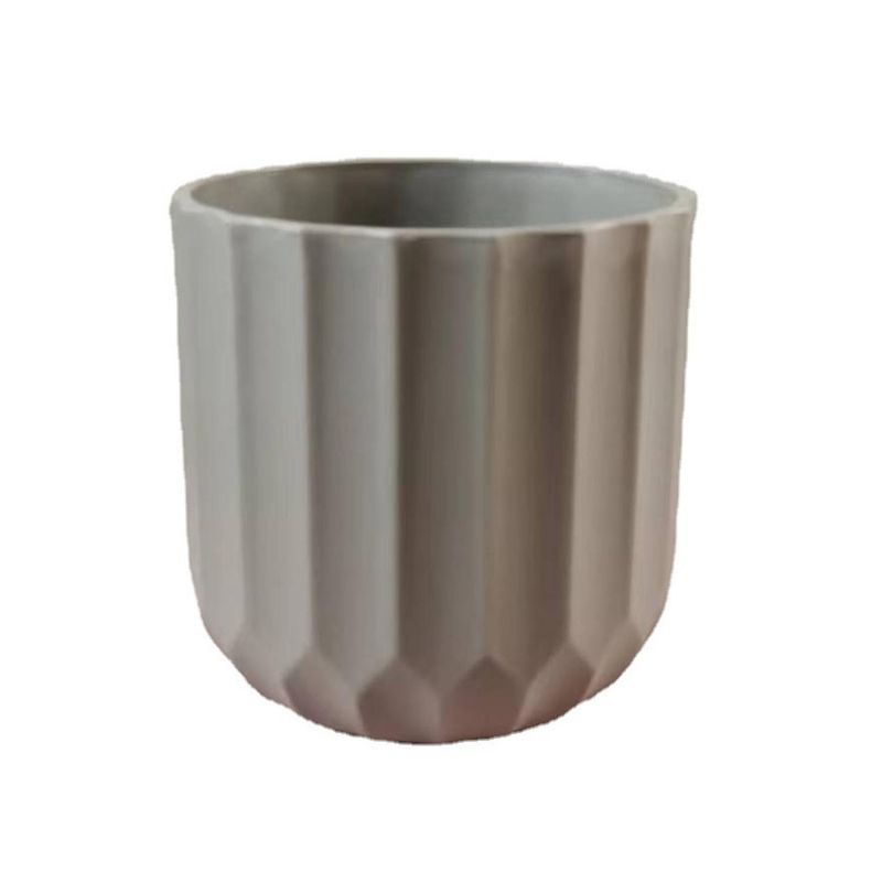 MOBII - Macetero Plastico. Medidas: D17,7 x Alt 16,2cm. Color Gris
