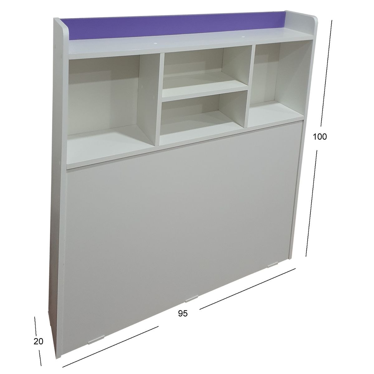 MUEBLES KIDS - Respaldo Repisa MORADO  1 PLAZA