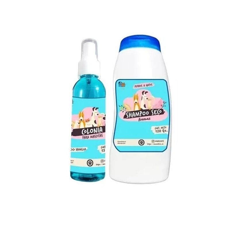 MASCOKITS - Kit Para Gato Shampoo Seco Colonia Coco-Coco.
