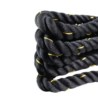 Imagen 2 del producto Cuerda Funcional Negra Crossfit con Mangos de Goma Antideslizante Polydacron 38 mm x 9 m