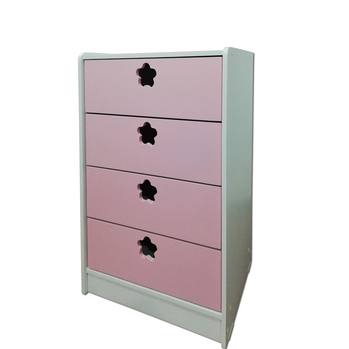 MUEBLES KIDS - Cajonera de 4 cajones rosada flor