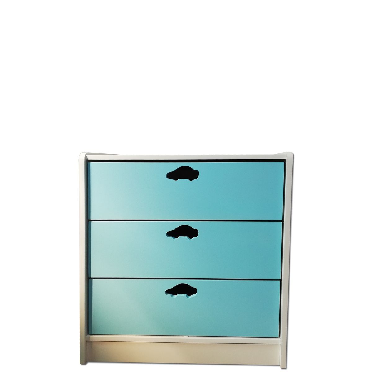 MUEBLES KIDS - Cajonera de 3 cajones celeste auto