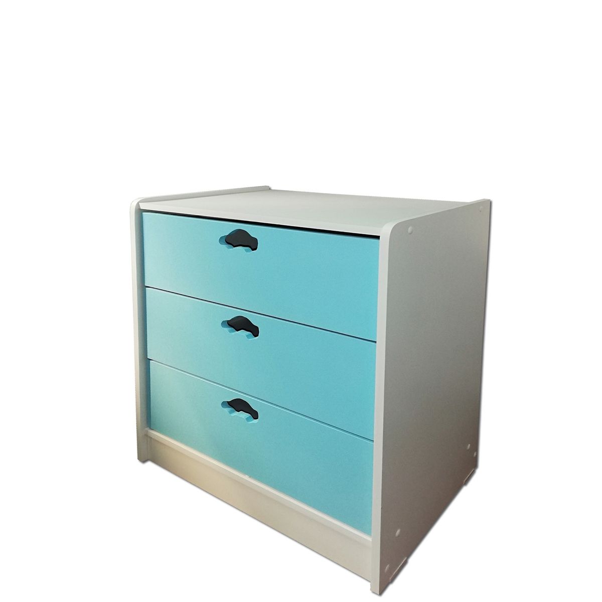 MUEBLES KIDS - Cajonera de 3 cajones celeste auto