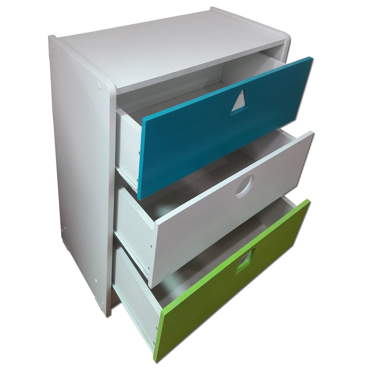 MUEBLES KIDS - Cajonera de 3 cajones geometrica