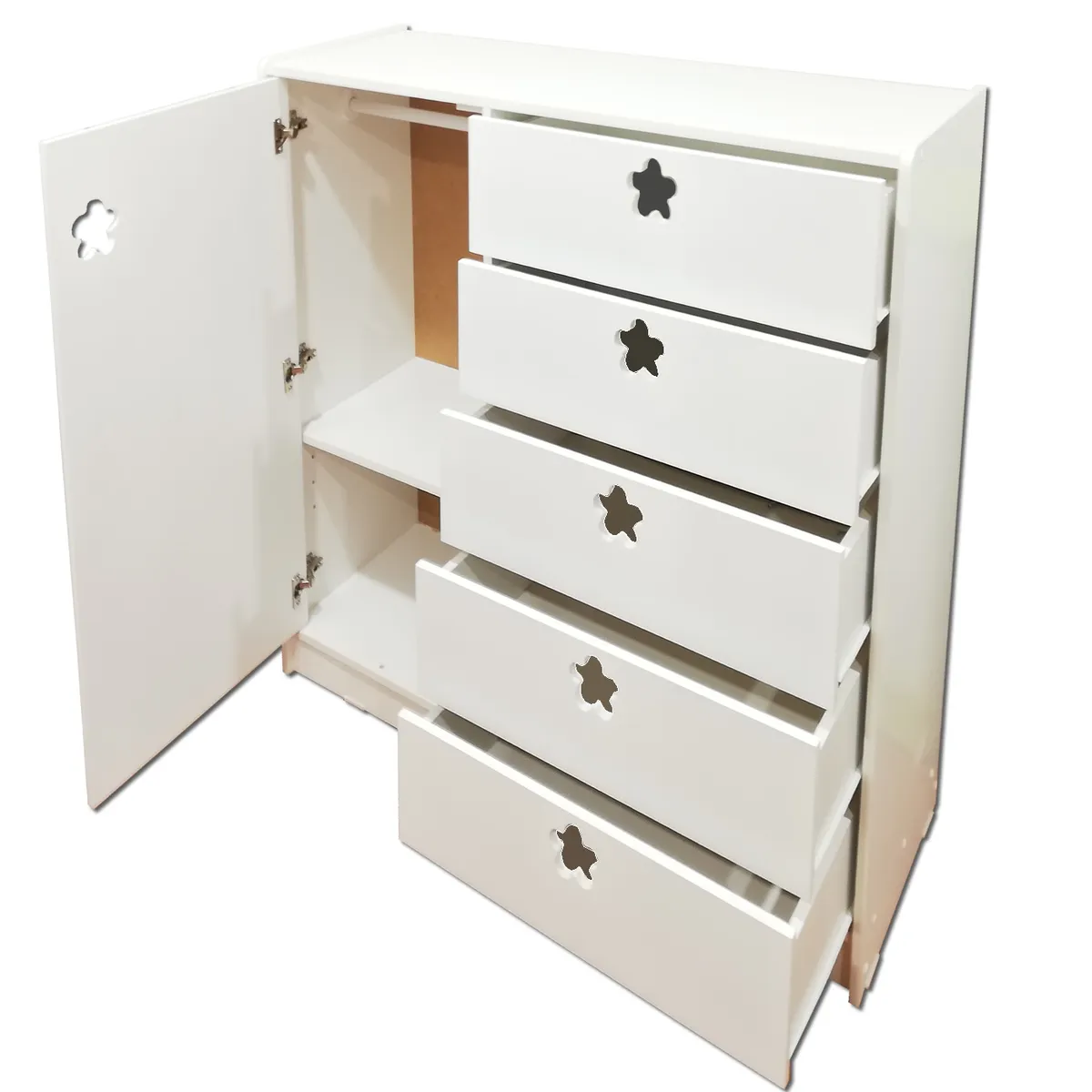 MUEBLES KIDS - Mini closet blanca flor