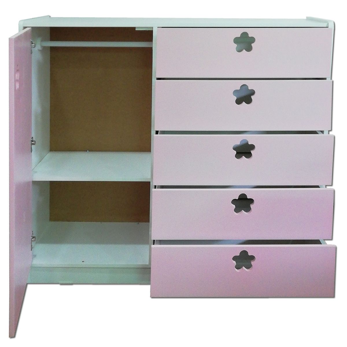 MUEBLES KIDS - Mini closet rosado flor