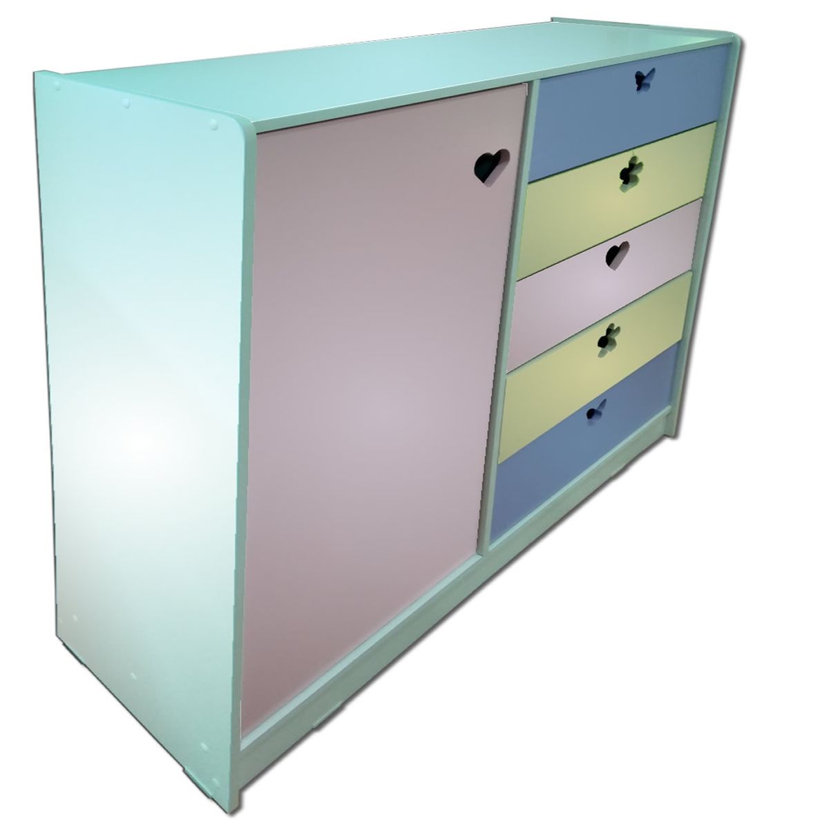 MUEBLES KIDS - Mini closet crema lila rosada