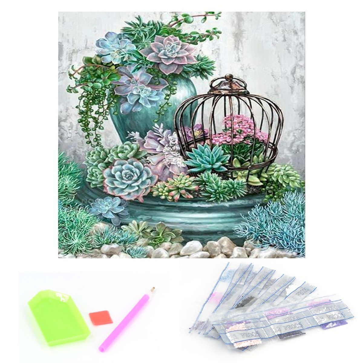 GENERICO - Diamond Painting 5d kit pintura 12.200 diamantes-paisajes 13…