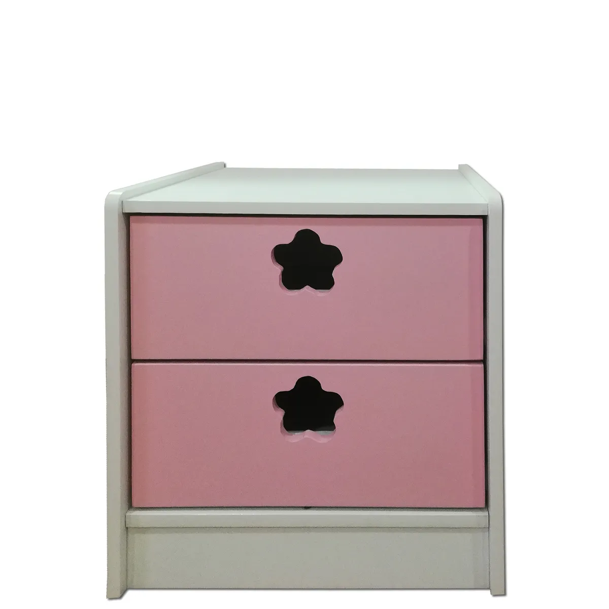 MUEBLES KIDS - Velador 2 cajones rosado flor