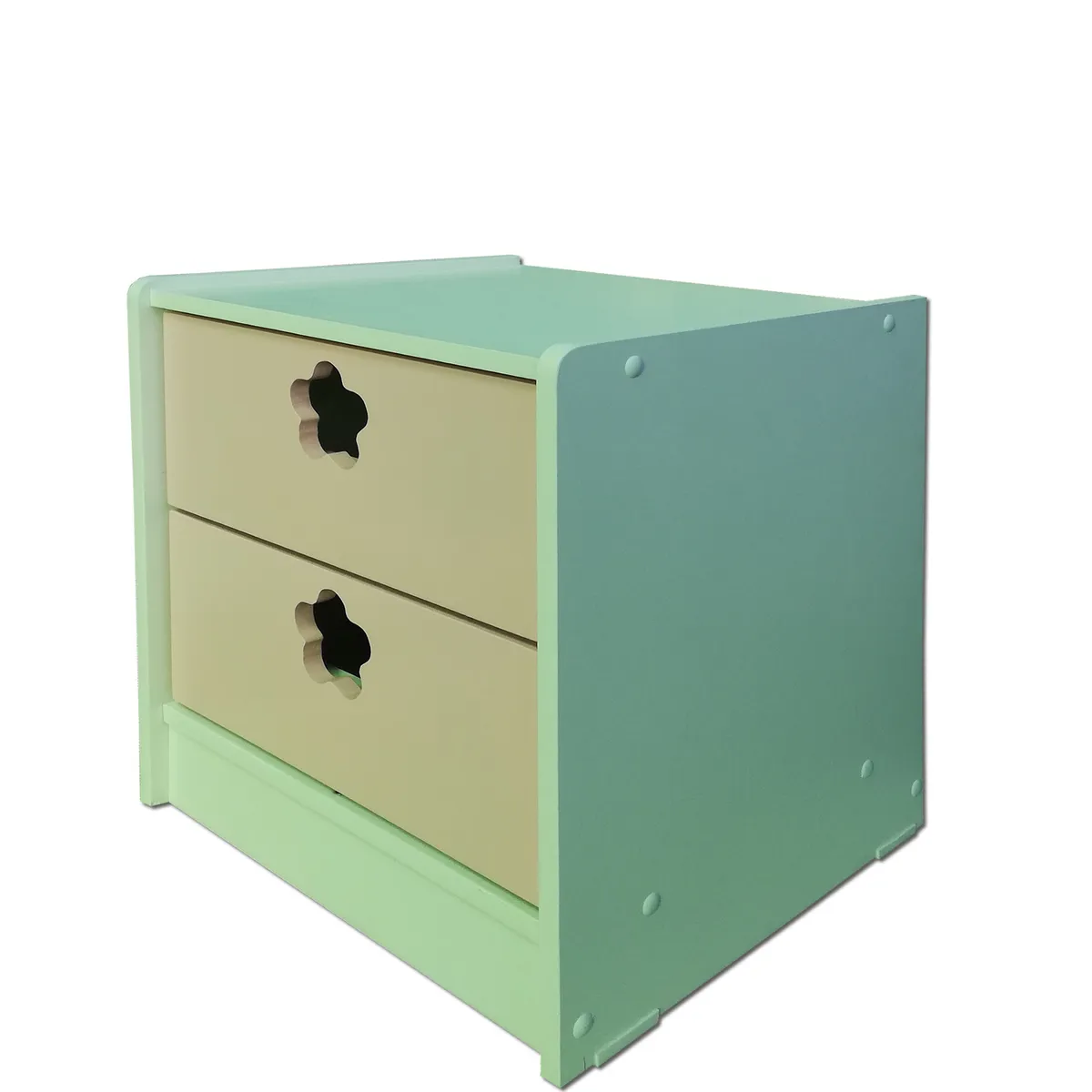 MUEBLES KIDS - Velador 2 cajones rosado flor