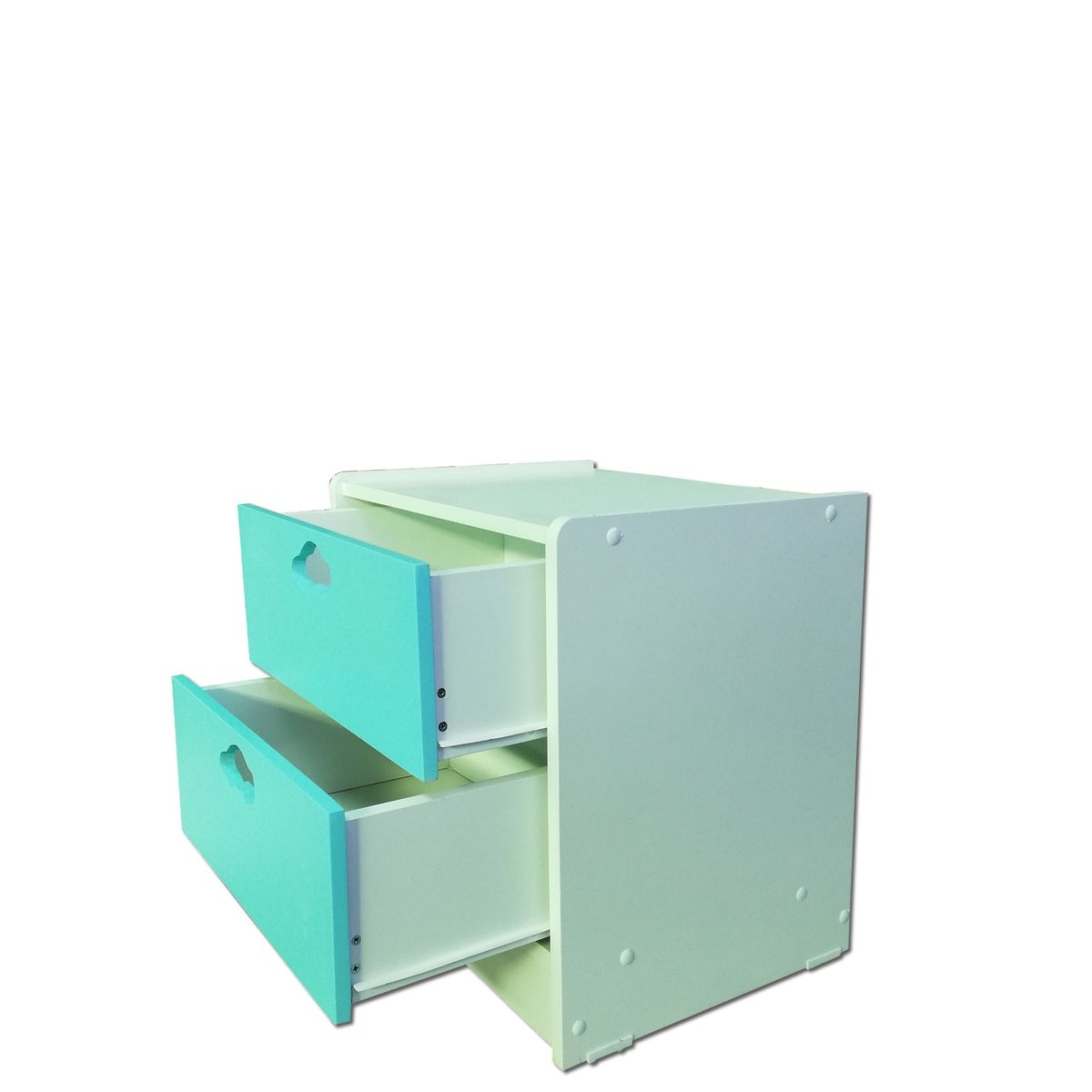 MUEBLES KIDS - Velador 2 cajones celeste auto