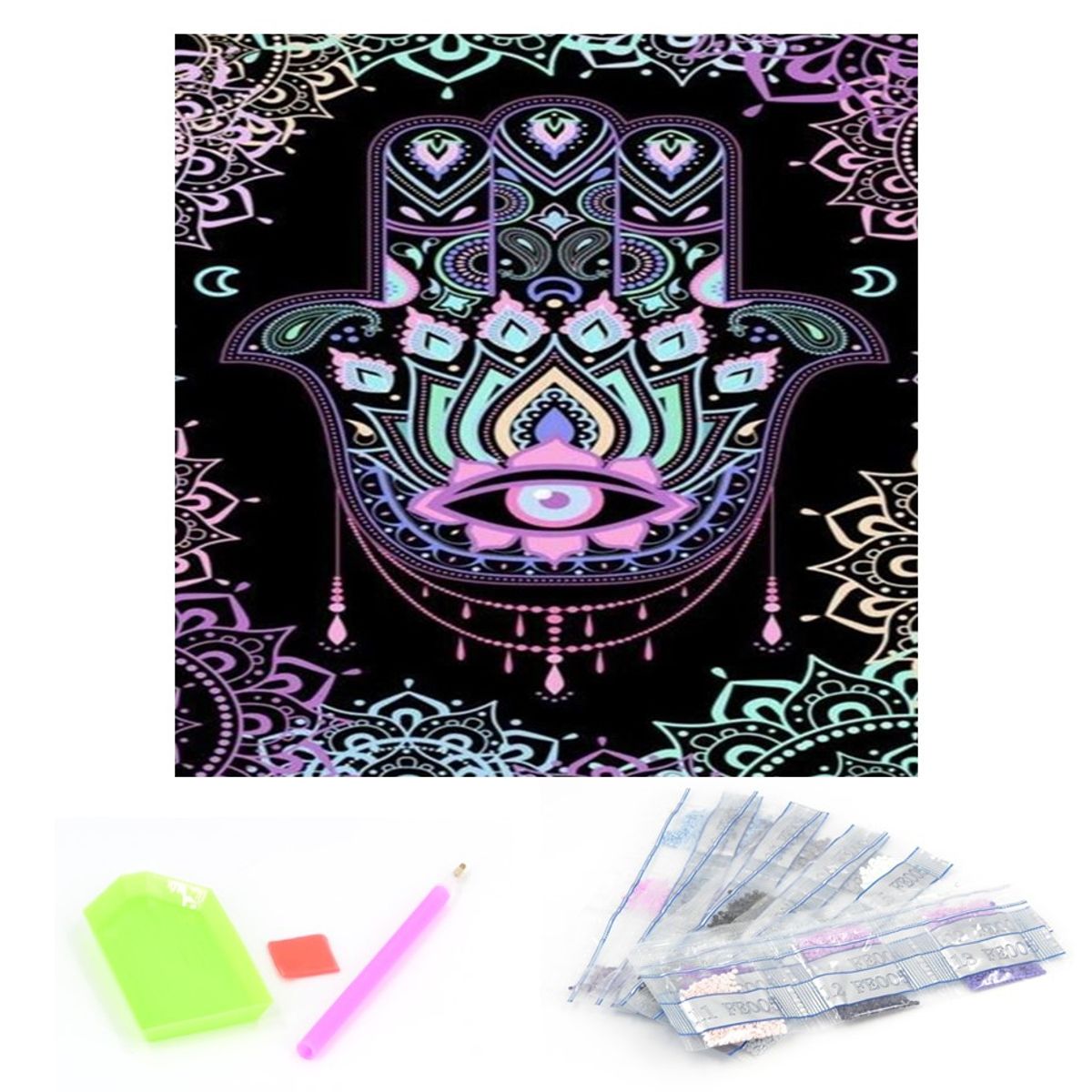GENERICO - Diamond Painting 5d kit pintura 12.200 diamantes-fantasia 16…
