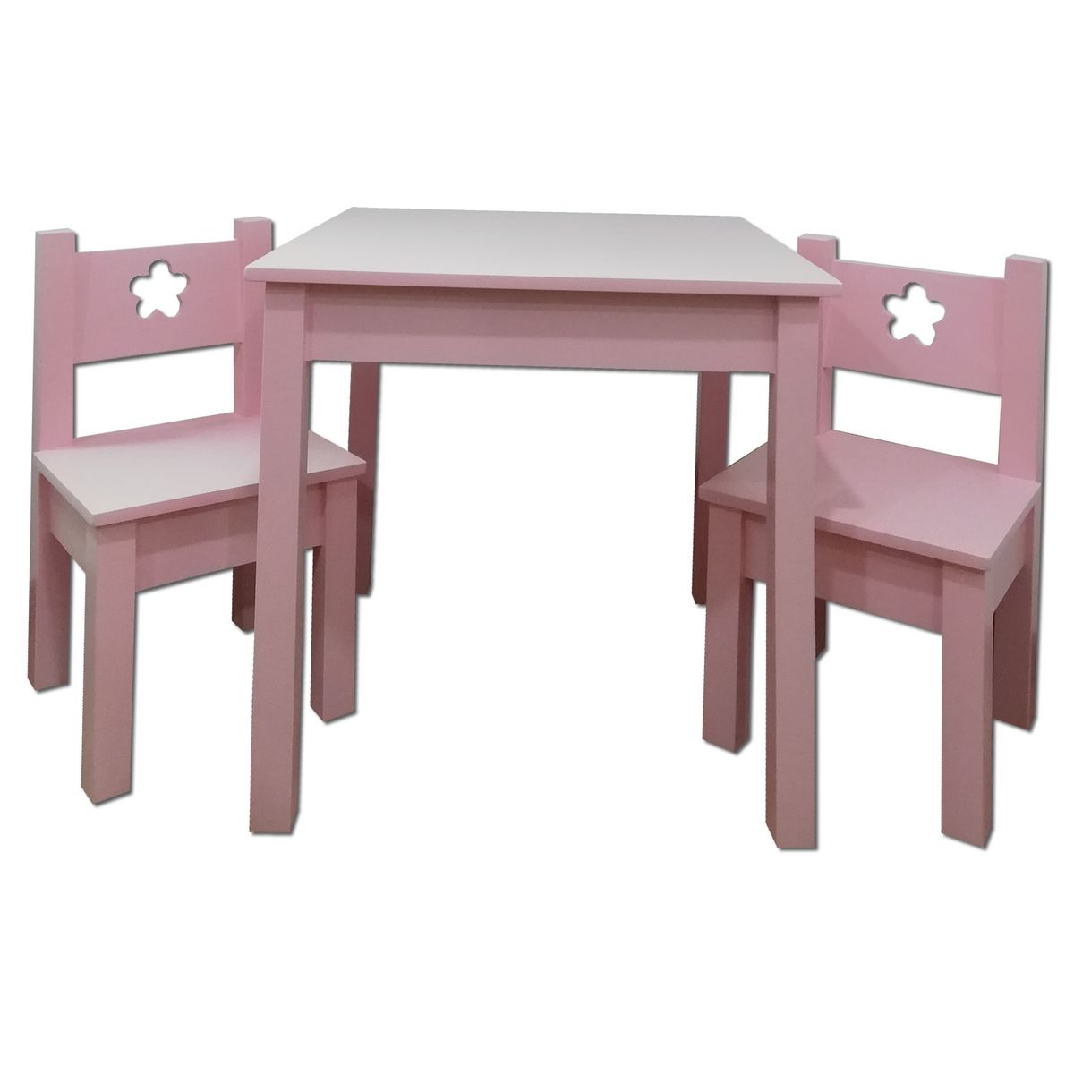 MUEBLES KIDS - mesa con sillas ROSADA FLOR