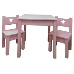 MUEBLES KIDS - Mesa con sillas ROSADA FLOR