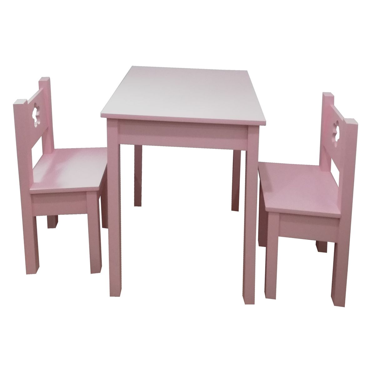 MUEBLES KIDS - mesa con sillas ROSADA FLOR