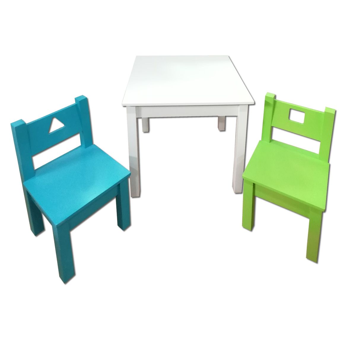 MUEBLES KIDS - mesa con sillas GEOMETRICO