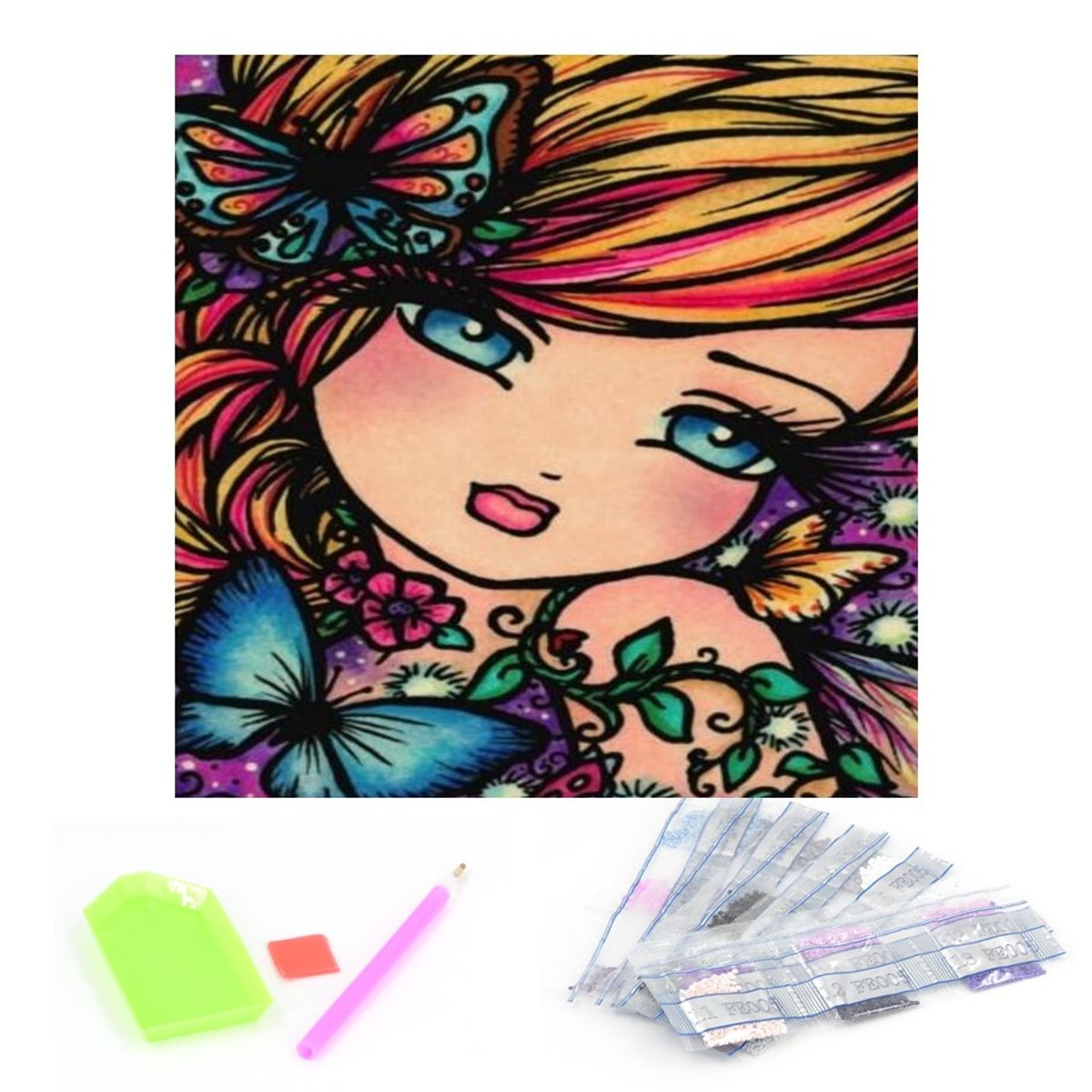 GENERICO - Diamond Painting 5d kit pintura 12.200 diamantes-fantasia 18…