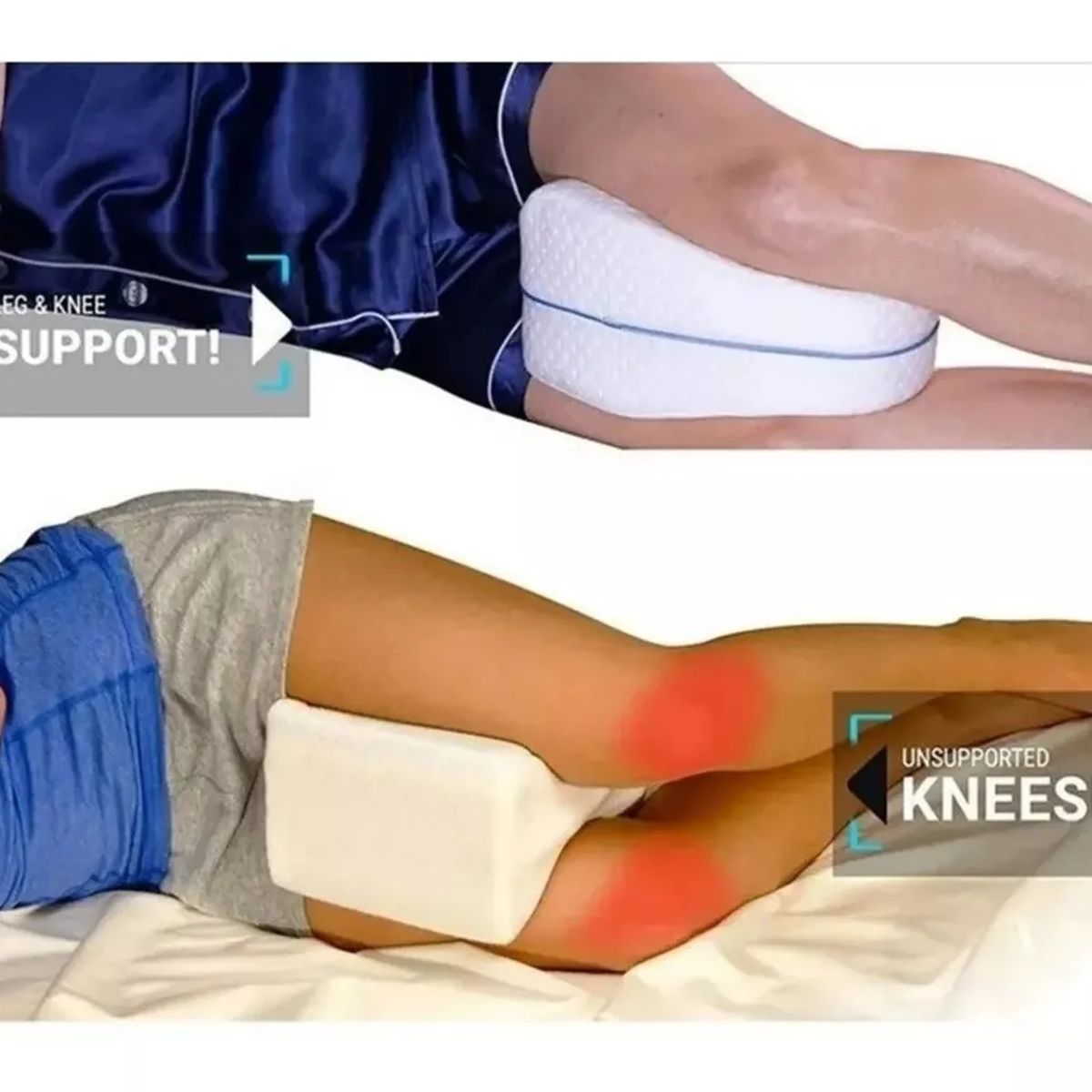 CARIBEE - Almohada Pierna Ortopédico Memory Piernas Rodillas Espalda