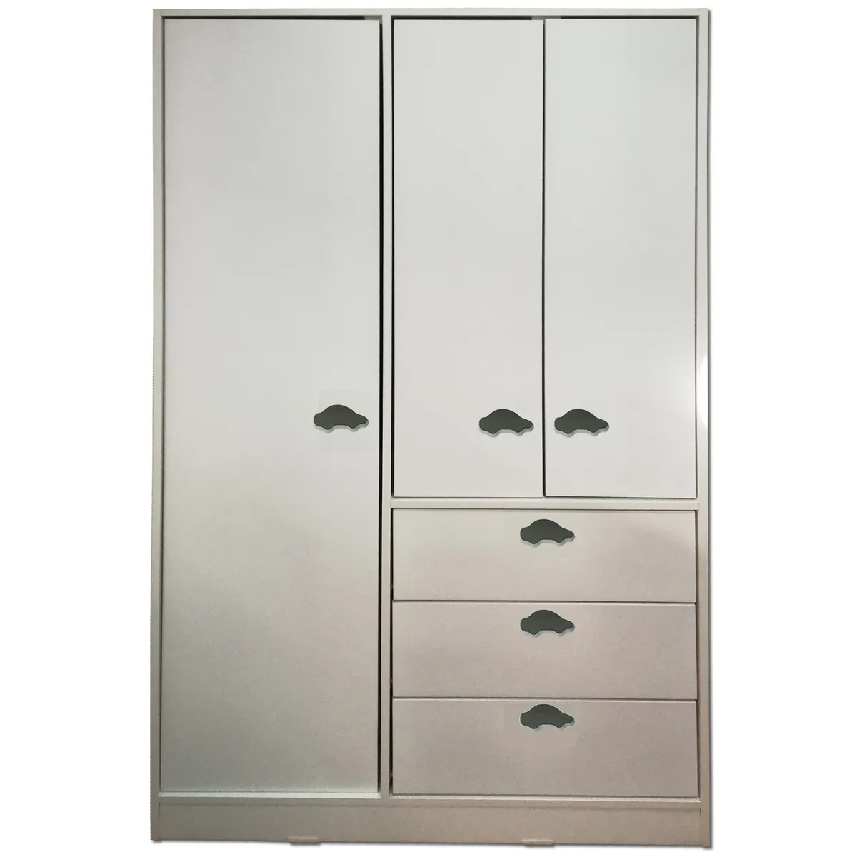 MUEBLES KIDS - closet 3 puertas , 3 cajones blanco auto