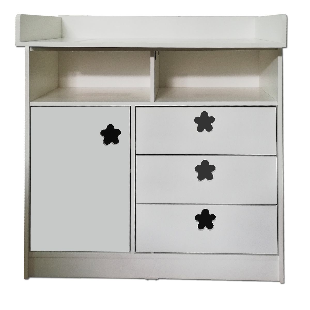 MUEBLES KIDS - comoda mudador blanca flor