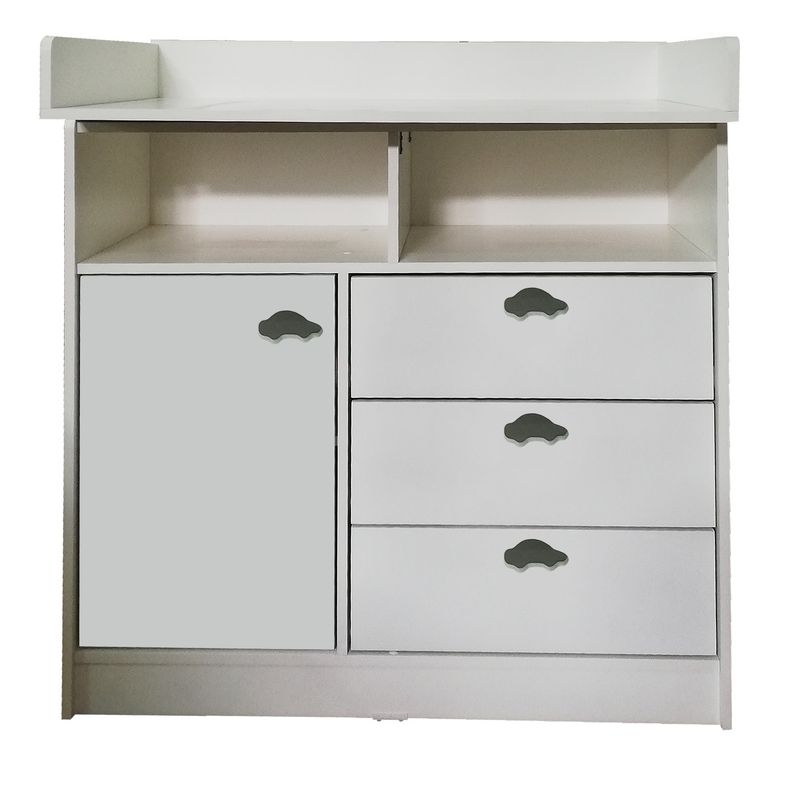 MUEBLES KIDS - Cómoda mudador blanca auto