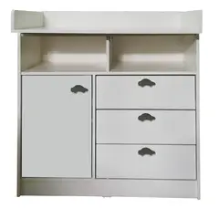 MUEBLES KIDS - Cómoda mudador blanca auto