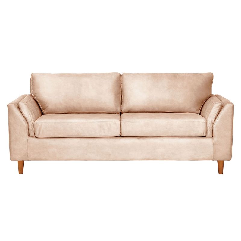 LATAM HOME - Sofá Milan 3 Cuerpos Cuero Kentucky Beige