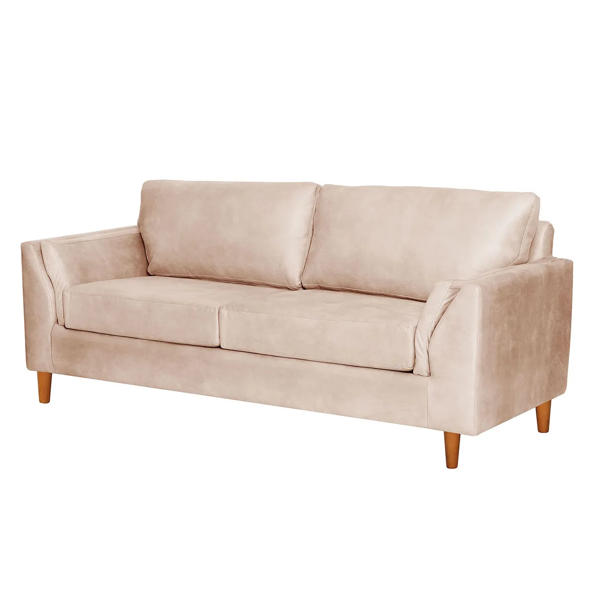 LATAM HOME - Sofá Milan 3 Cuerpos Cuero Kentucky Beige