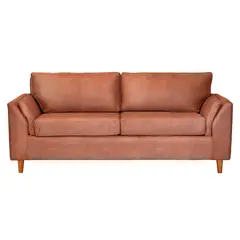 LATAM HOME - Sofá Milan 3 Cuerpos Cuero Kentucky Cafe Claro