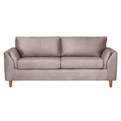 LATAM HOME - Sofá Milan 3 Cuerpos Cuero Kentucky Gris