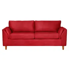 LATAM HOME - Sofá Milan 3 Cuerpos Cuero Kentucky Rojo
