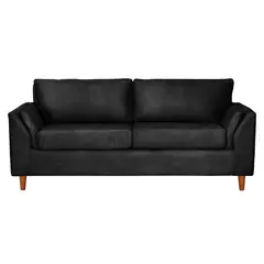 LATAM HOME - Sofá Milan 3 Cuerpos Cuero Kentucky Negro