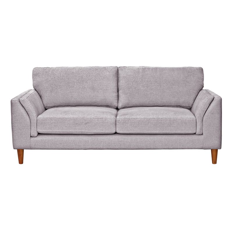 LATAM HOME - Sofá Milan 3 Cuerpos Lino Gris Claro
