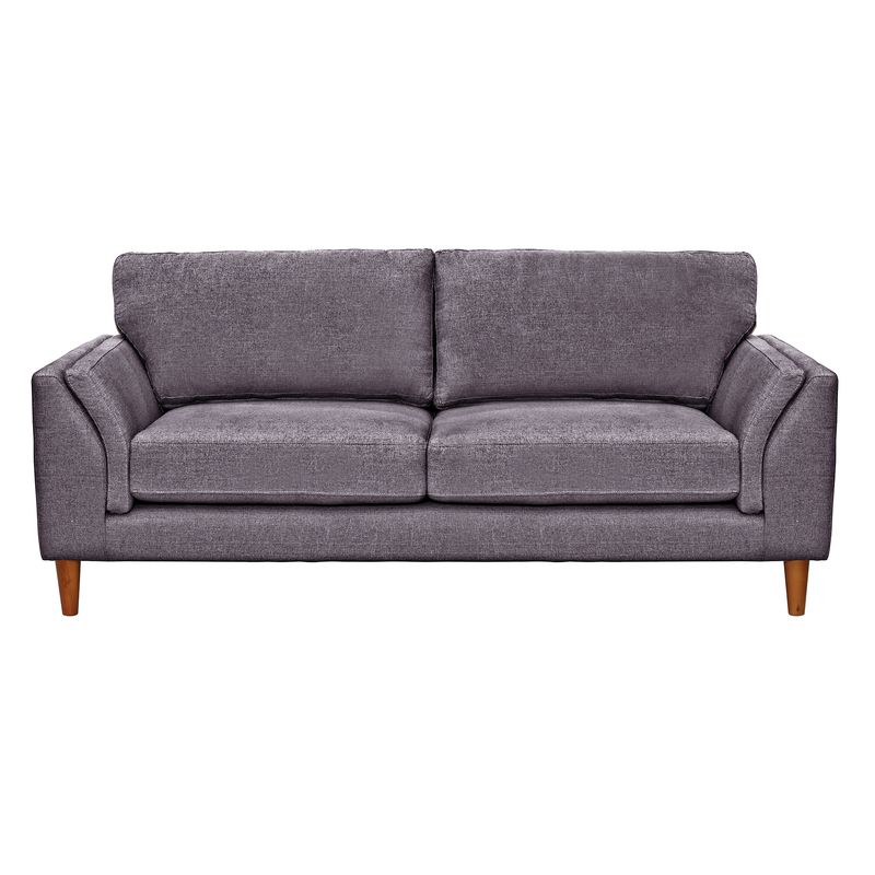 LATAM HOME - Sofá Milan 3 Cuerpos Lino Gris Oscuro