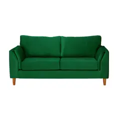 LATAM HOME - Sofá Milan 2 Cuerpos Tela Velvet Verde