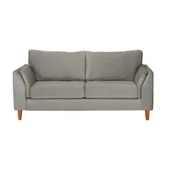 LATAM HOME - Sofá Milan 2 Cuerpos Tela Velvet Gris