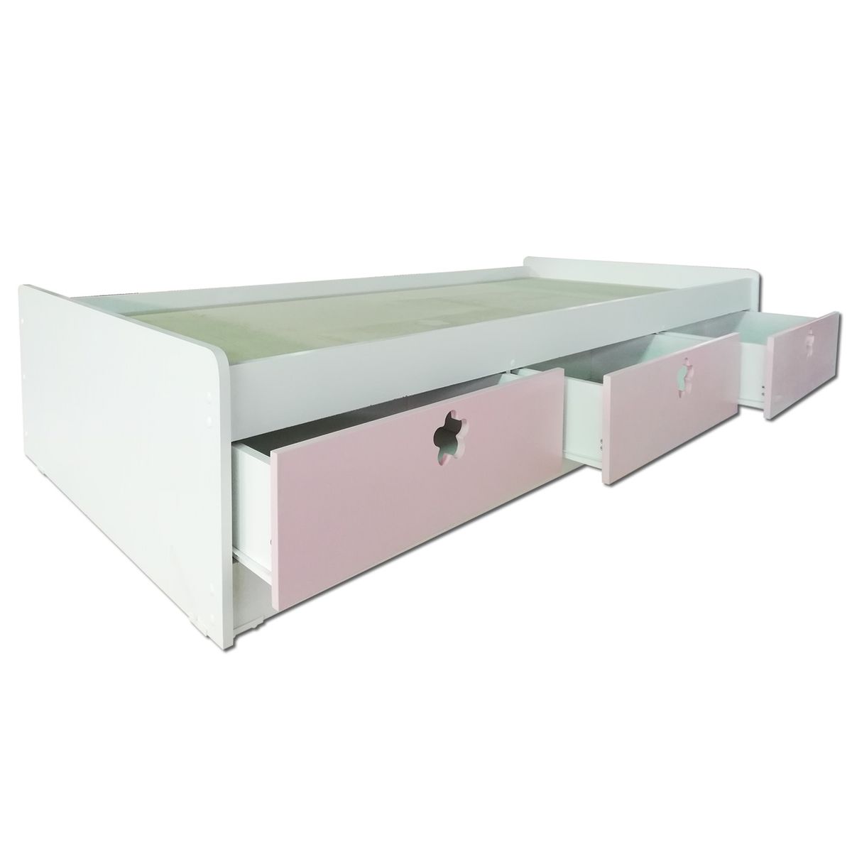 MUEBLES KIDS - cama de 3 cajones 1.5 plazas , ROSADA