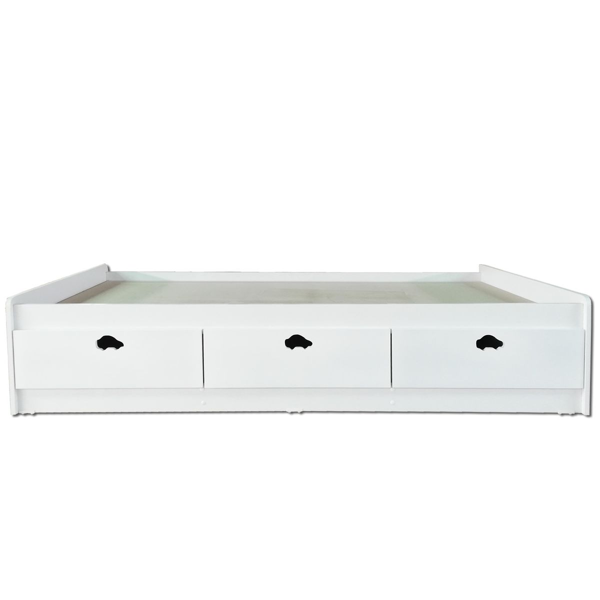 MUEBLES KIDS - cama de 3 cajones 1 plaza , BLANCA AUTO