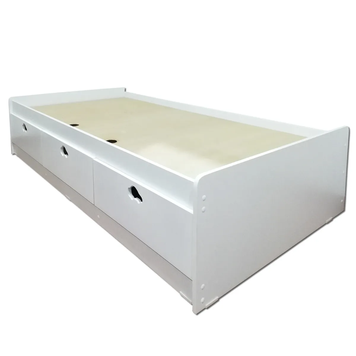 MUEBLES KIDS - cama de 3 cajones 1 plaza , BLANCA AUTO