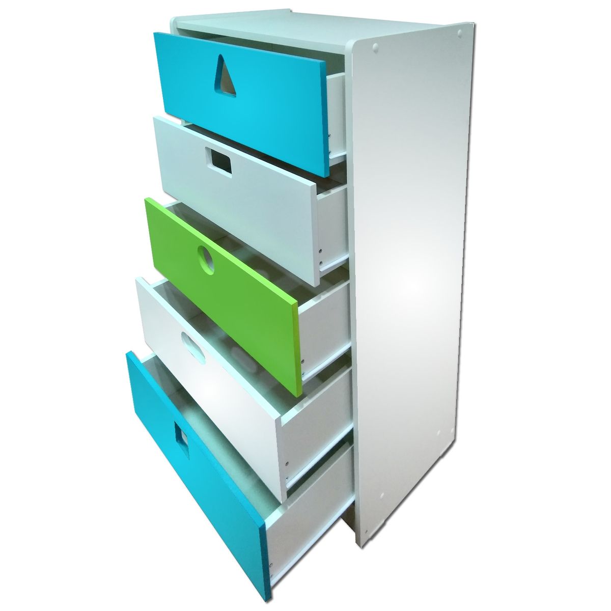 MUEBLES KIDS - Cajonera de 5 cajones geométrica