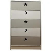 Cajonera de 5 cajones blanca gris