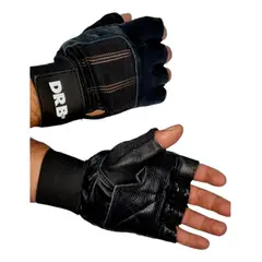 DRB - Guantes Fitness Cuero Con Muñequera - Pesas Y Gimasio