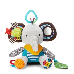 TEDMIMAK - Sonajero Mordedor Elefante Peluche Sensorial