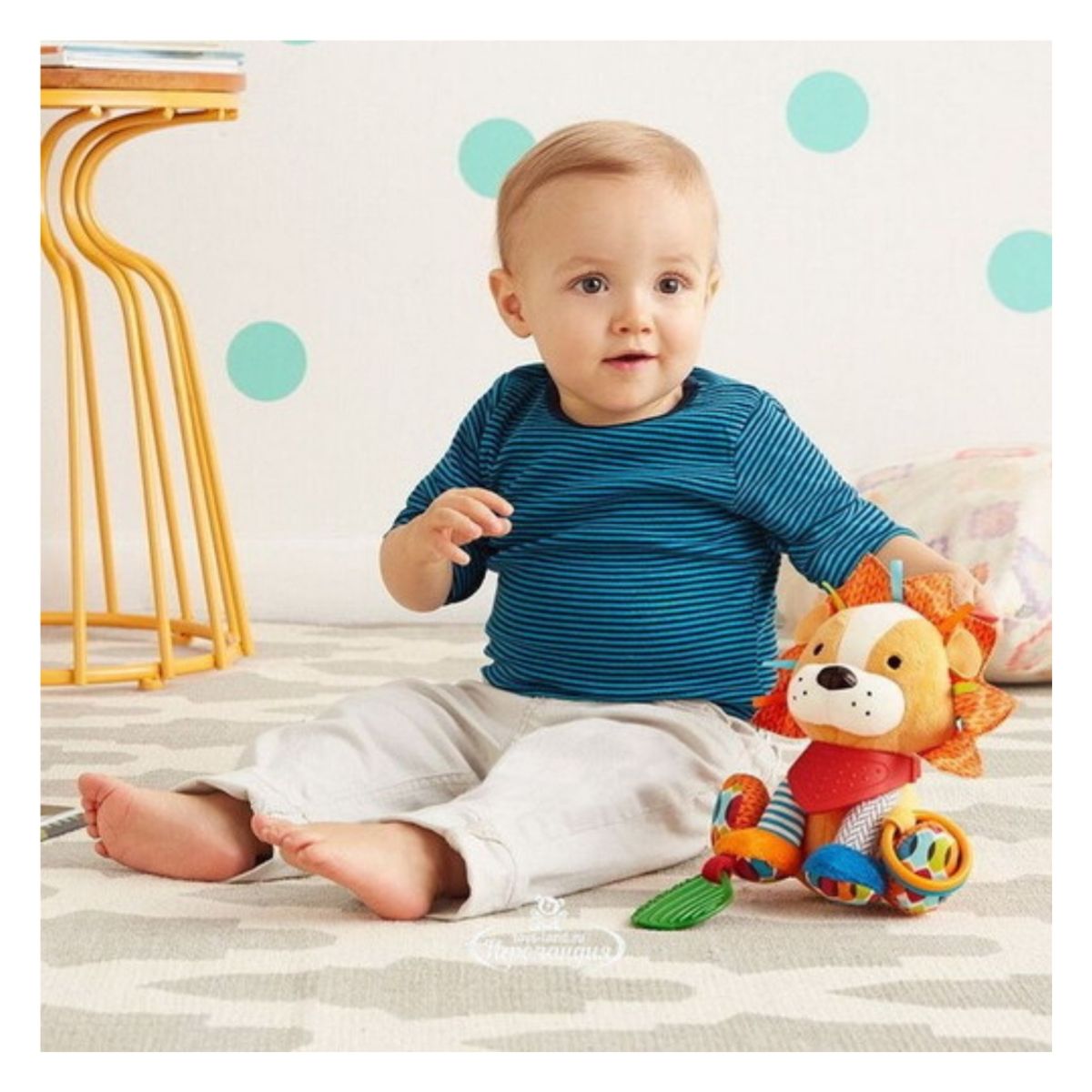 TEDMIMAK - Sonajero Mordedor Leon Peluche Sensorial