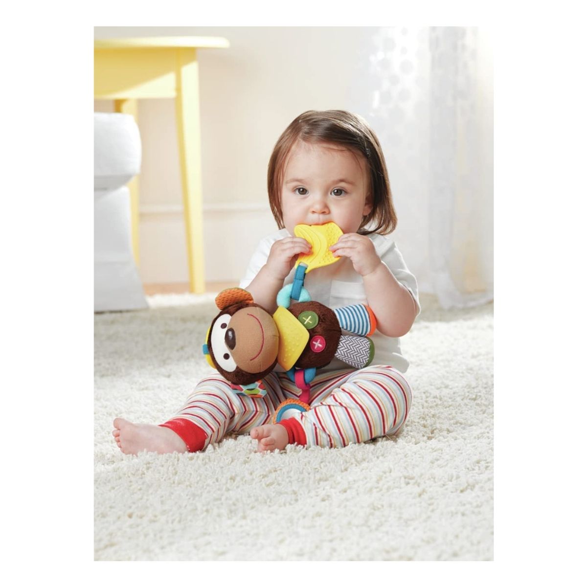 TEDMIMAK - Sonajero Mordedor Mono Peluche Sensorial