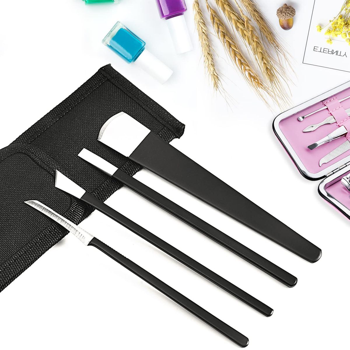 GENERICO - Kit 4 Cuchillos Quita Callos Corta Uña Removedor Piel Muerta