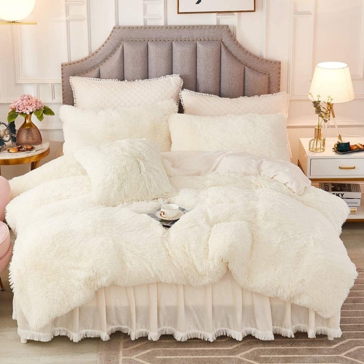 GENERICO - cubrecama peludito plaza y media con chiporro