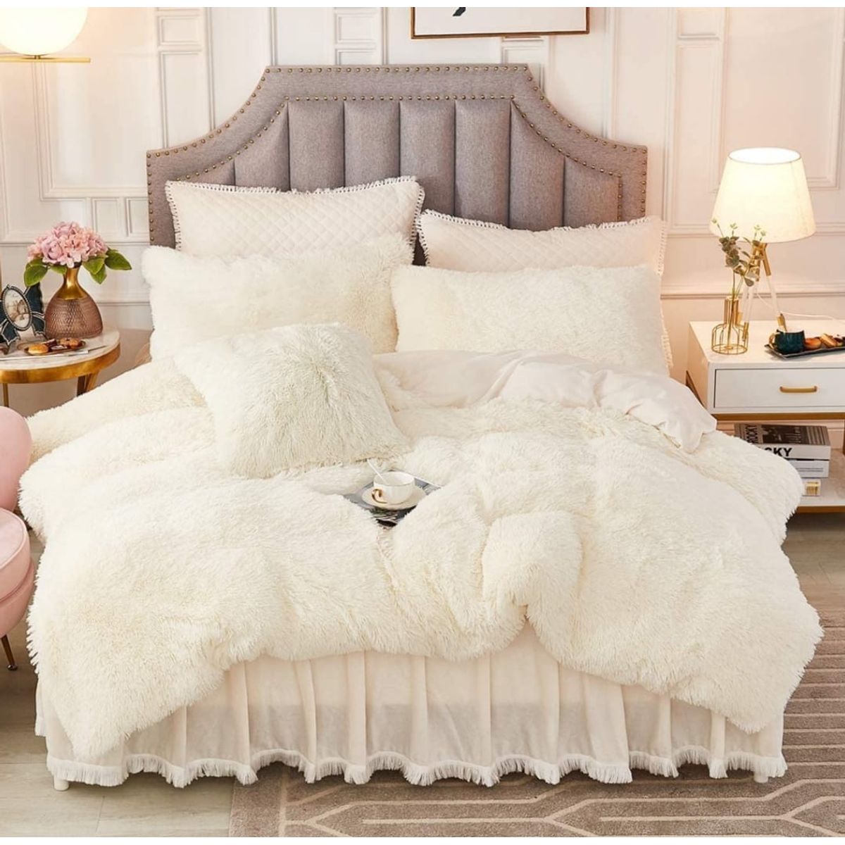 GENERICO - cubrecama peludito plaza y media con chiporro