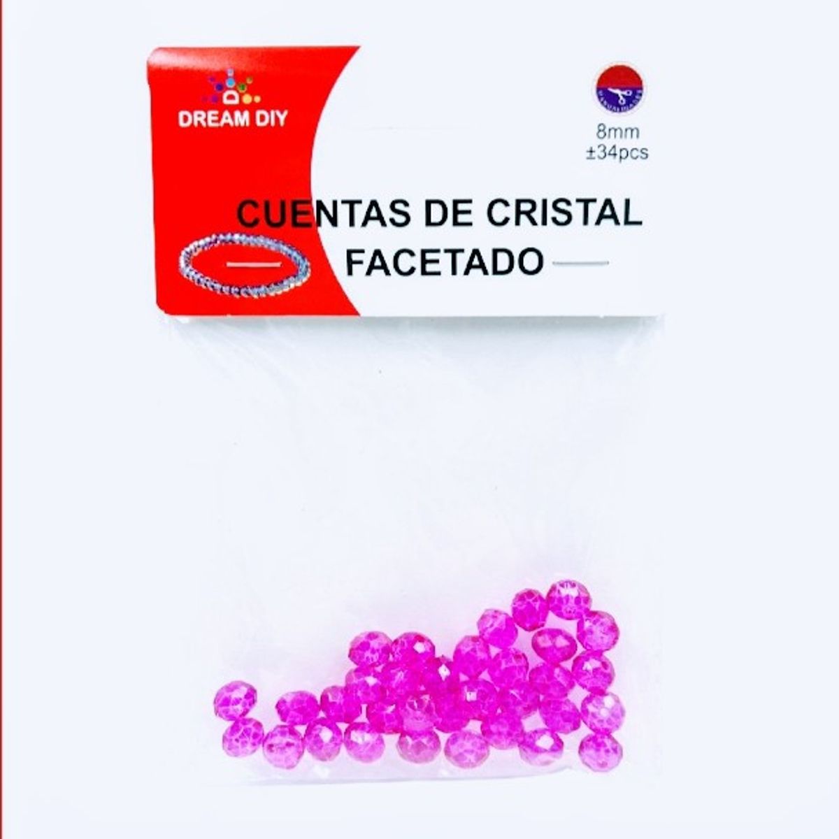 A - cuentas de cristal facetado color amarillo de 8mm